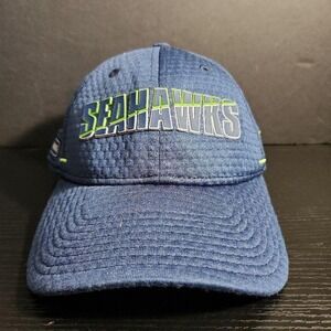 New Era Seattle Seahawks NFL Blue Baseball Cap Fitted Embroidered Logo Fan Gear